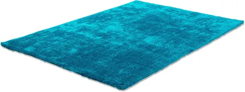 TOM TAILOR HOME Hochflor-Teppich Soft, blau - Teppich in Uni-Farben, handgetuftet und super weich mit einer Höhe von 35 mm - ideal für ein gemütliches Wohnambiente.