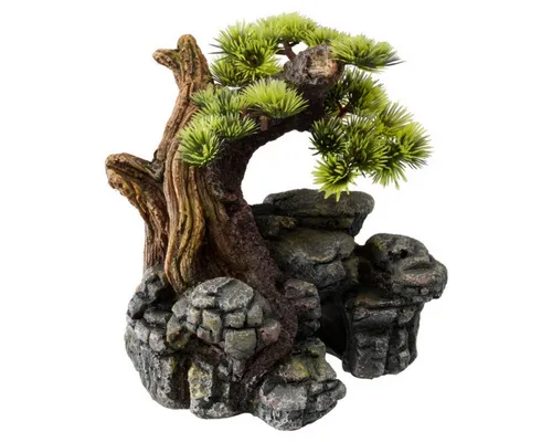 Europet-Bernina Aquariendeko Bonsai - Aquarium-Dekoration aus ungiftigem Polyesterharz, ideal für Süß- und Meerwasseraquarien, sorgt für ein natürliches Ambiente ohne das biologische Gleichgewicht zu stören.