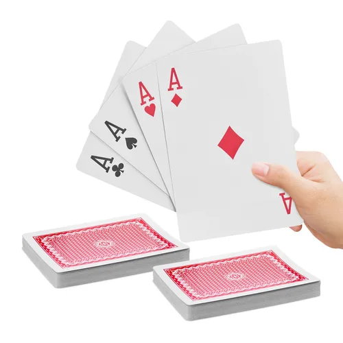 Jumbo spielkarten Riesenkarten Kartenset für Senioren wasserfest abwischbar