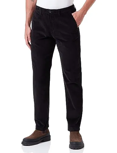 SELETED HOMME Herren SLHSTRAIGHT-Miles 196 Cord Pants W NOOS Hose, Black, 32W x 32L