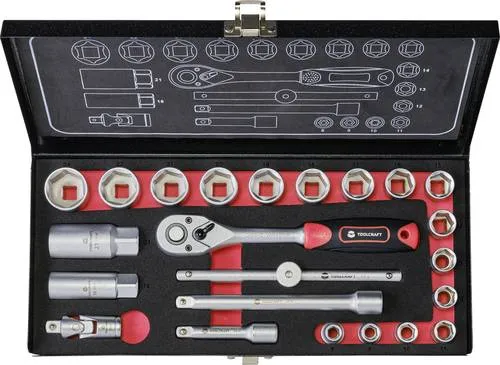 TOOLCRAFT Steckschlüsselsatz 23-teilig 3/8