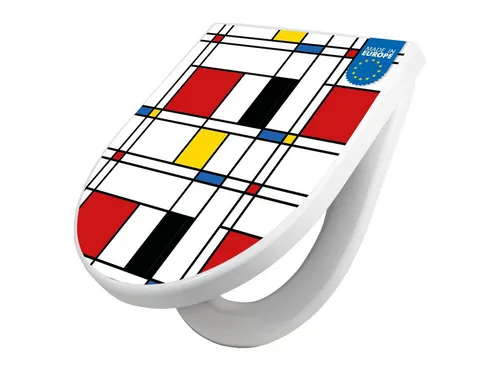 Banjado Premium Toilettendeckel mit Absenkautomatik – Hygienischer WC-Sitz in Rot, Gelb, Blau - Der Banjado Toilettensitz mit Soft Close bietet höchsten Komfort und Hygiene. Mit seinem modernen Design aus robustem Duroplast wird Ihr Badezimmer zum Highlight. Einfache Montage für alle gängigen Toilettenschüsseln.