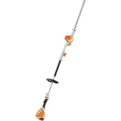 STIHL Akku-Heckenschneider HLA 56 - 135° mit 45cm Schnittlänge - Heckenschneider für hohe Hecken, 210cm Gesamtlänge, leicht und handlich. Stufenlos einstellbarer Messerwinkel für präzise Schnitte.