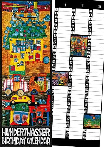 Hundertwasser Birthday Calendar: 3-Monats-Kalendarium von Wrner Verlag GmbH