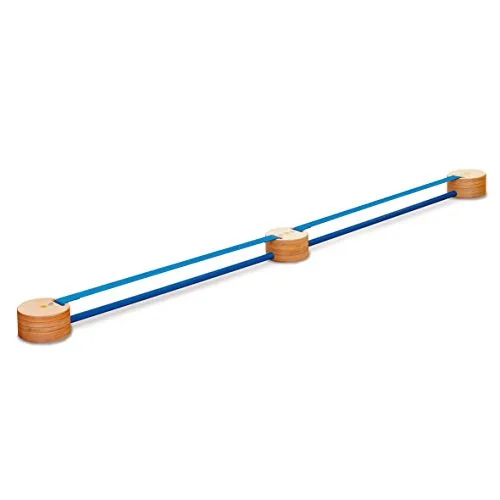 Erzi 46401 Slackspot Double aus Holz - Springstöcke & Hüpfbälle: Fördert Motorik und Konzentration durch spielerisches Training. Ideal für Freizeit, Sport und Therapie – Made in Germany!