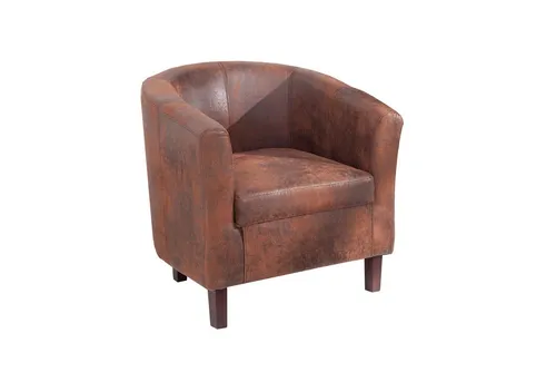 Riess-Ambiente Cocktailsessel HEMINGWAY - Whisky Braun - Cocktailsessel im Retro Design, gefertigt aus hochwertiger Microfaser für höchsten Sitzkomfort und Stil in Deinem Wohnzimmer.