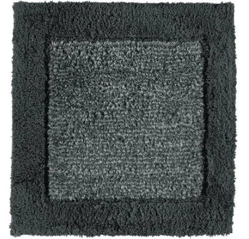 Cawö Badteppiche Luxury Home Two-Tone 590 Schiefer - 77 - Badematten & Badteppiche in hochwertiger flauschiger Qualität mit Anti-Rutsch-Beschichtung, pflegeleicht und trocknergeeignet für modernen Komfort im Badezimmer.