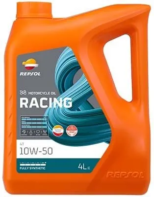 Repsol Motoröl RACING 4T 10W-50 RPP2000NGB - Hochleistungs-Motoröl für 4-Takt-Motorräder, bietet ausgezeichneten Schutz und optimale Leistung bei hohen Temperaturen.