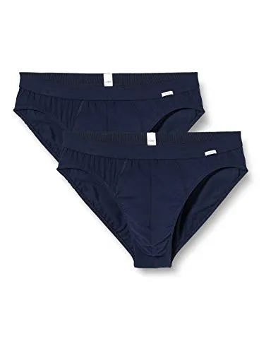 Huber Herren Brasil 2er Pack Slip, Blau (Marine 0377), Large (Herstellergröße: L)