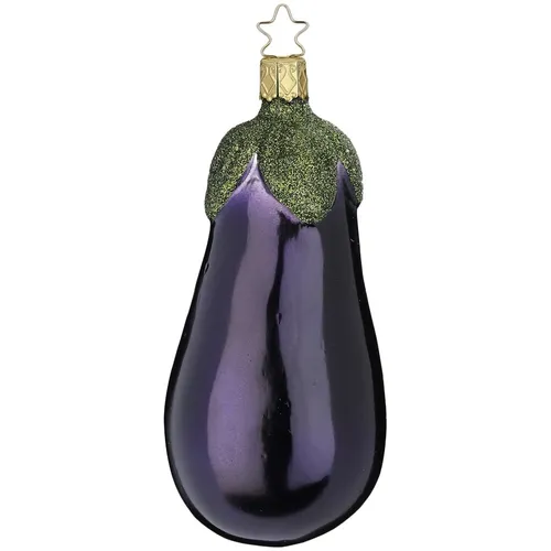 INGE-GLAS® Christbaumschmuck Aubergine 12,5cm in lila von Inge Glas® Manufaktur
