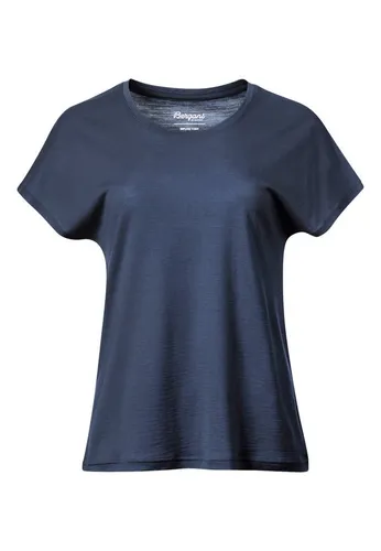 Bergans Damen Whenever Merino T-Shirt (Größe XS, blau) - Bequemes Merino T-Shirt für Damen, ideal für Freizeit und Alltag. Der hochwertige Gewebemix sorgt für ein angenehmes Tragegefühl.