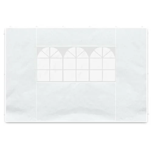 Nexos 2 Seitenteile Seitenwände Seitenplanen je 1 Fenster für PE-Pavillon Partyzelt 3 m weiß