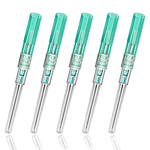 SOTICA 5 Stück Piercing Nadeln, Piercing Nadeln mit Kanüle 18G IV-Katheter Nadeln Kanülen Piercing zum Piercing Zubehör (18G)