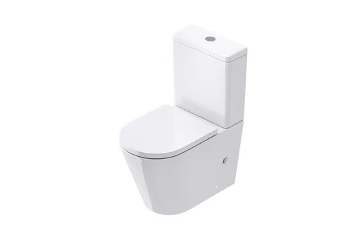 doporro Tiefspül-WC Stand-WC Design Toilette - Wandmontiertes, spülrandloses WC mit SoftClose-Funktion für leises Schließen. Ideal für modernes Bad-Design und wassersparend.