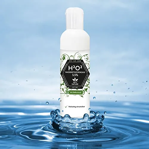 OPTI NATURE Premium Wasserstoffperoxid mit Pferfferminz H2O2 3,5% Lösung - ohne Stabilisatoren - 250ml
