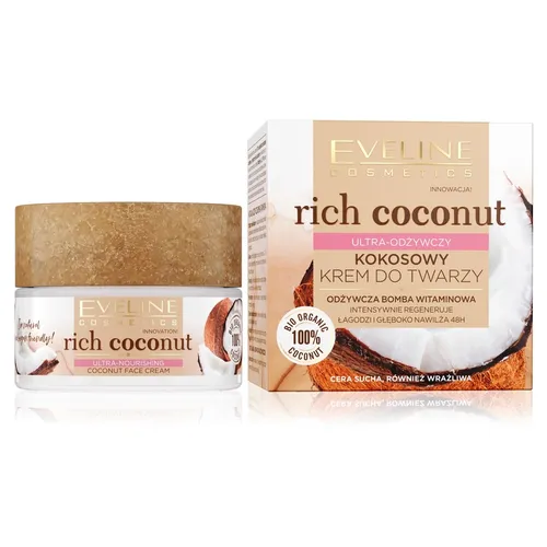 Rich Coconut ultra-odżywczy kokosowy krem do twarzy 50ml Eveline C 5903416030249