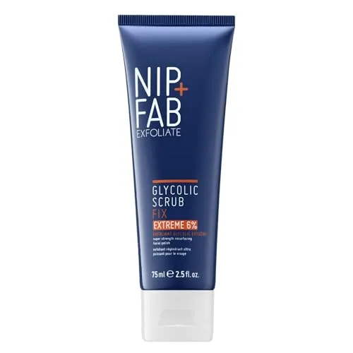 Nip + Fab Glycolic Acid Fix Face Scrub Extreme | Gesichtspeeling mit Salicylsäure Aloe Vera | Porenreinigung | 75 ml