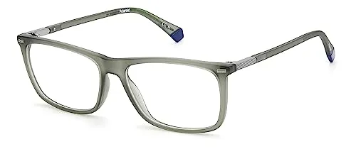 POLAROID Rechteckig ECO POLYAMIDE Brillen in Matte Green für Herren, Brille mit Sehstärke, optional mit Sonnenbrillen tönung oder Blaulichtfilter (Modell PLD D430)