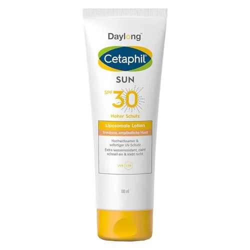 Cetaphil Sun Daylong SPF30 Liposomale Lotion 100 ML - Sonnenschutzmittel für trockene und empfindliche Haut, bietet hohen Schutz mit SPF 30, zieht schnell ein und ist extra wasserresistent.