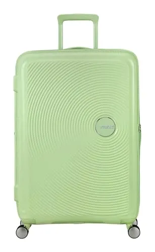 American Tourister Soundbox Spinner 77/28 TSA EXP Trolley Kiwi Green - VIELFÄLTIGER STAURAUM – Mit einem Basisvolumen von 97 Litern, erweiterbar auf 110 Liter. PRAKTISCHE ORGANISATION – Innen mit Kompressionsriemen und Trennwand für knitterfreies Gepäck. SICHER REISEN – TSA-konformes Schloss schützt Ihr Gepäck.