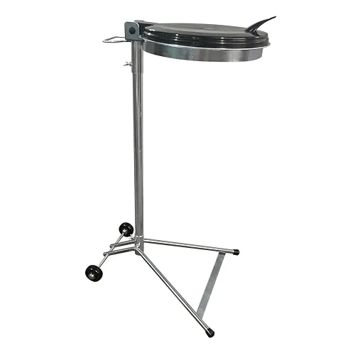 Müllsackständer mit Deckel 120L aus verzinktem Stahl - Robuster Müllsackständer für 120-Liter-Säcke, mobil mit 2 Rollen, ideal für Werkstatt, Garage und Haushalt.