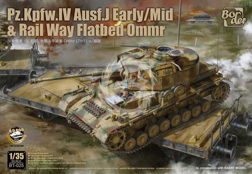 Pz.Kpfw. IV Ausf. J Early/Mid + Ommr Bahnplattform - Border Modell BT-025 sk