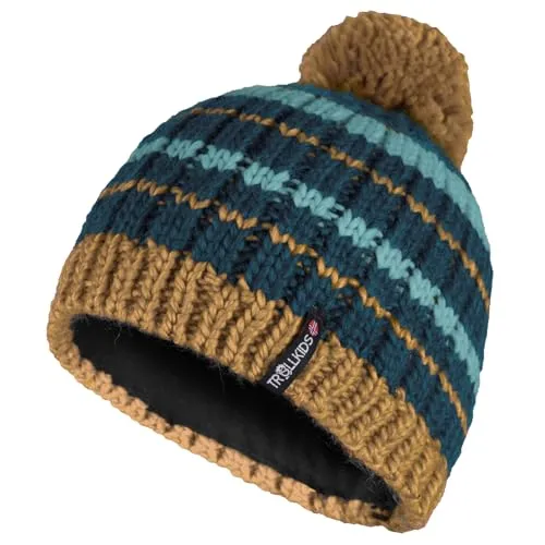 Trollkids Kids Hafjell Bobble Cap 54, Teal/Aqua