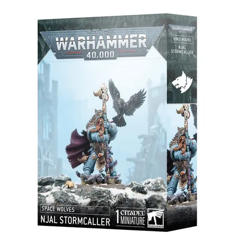 Warhammer 40.000 Space Wolves: Njal Stormcaller Figur - Tabletop Miniatur, detailreich und perfekt für Sammler und Warhammer-Fans ab 6 Jahren. Ideal für spannende Spiele und beeindruckende Dioramen.