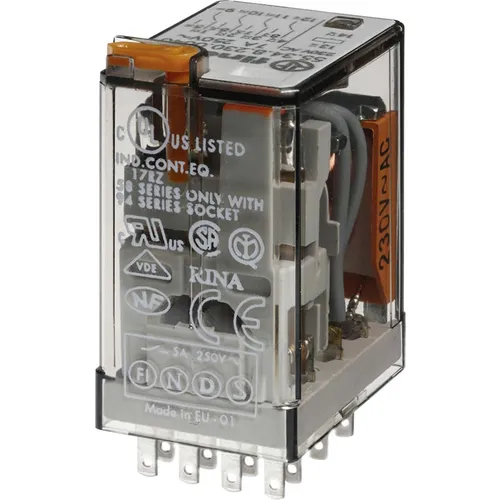 Finder 55.34.8.110.5040 Steckrelais 110 V/AC 7 A 4 Wechsler 1 St.
