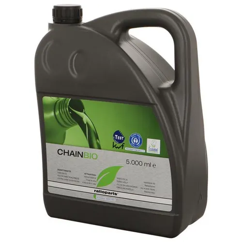 Biologisch abbaubares Sägekettenhaftöl, 5,0 Liter - Zubehör für Gartengeräte, KWF-geprüftes Sägekettenöl auf Rapsölbasis mit 95% nachwachsenden Rohstoffen, umweltfreundlich und leistungsstark bei Kälte bis -18°C.