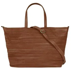 Samantha Look Shopper Damen 021675 cognac - Elegante Handtasche aus 100% Rindleder mit großem Hauptfach und Bodennieten für festen Stand. Ideal für Städtetrips, bietet Platz für alles Wichtige und einen verstellbaren Schultergurt.