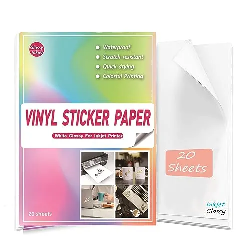 Stickerpapier A4 Glänzend Weiß