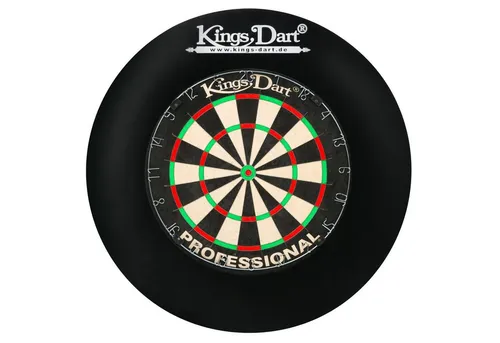 Kings Dart Profi Dart-Set | Hochwertige Sisal Steel-Dartscheibe mit Surround
