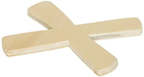 Rayher 62260000 Holz- Buchstabe FSC Mix Credit, 6cm ø, X