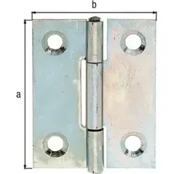 GAH Alberts Tür-Scharnier halbbreit, gerollt B33xH41mm sendzimirverzinkt