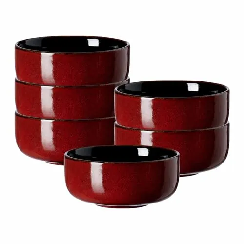 Ritzenhoff & Breker Gambia Müslischalen 6er Set - Tafelservice: Handgemachte Müslischalen aus robustem Steinzeug mit einzigartigen Farbverläufen, ideal für Müsli oder Snacks und spülmaschinenfest für einfache Reinigung.