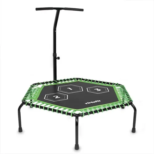 VirtuFit Fitness-Trampolin Pro mit Haltegriff Schwarz 127 cm