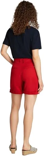 Tommy Hilfiger Damen Chino Shorts Kurz, Mehrfarbig (Medium Red), 44