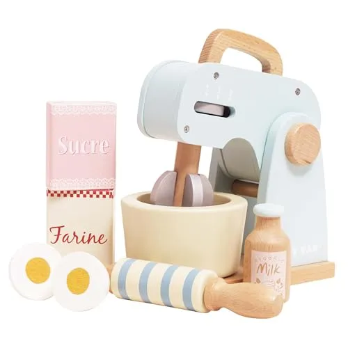 Le Toy Van – Honeybake Rollenspiel-Küchenmaschine aus Holz | Rollenspiel für Kinder Küchenzubehör, Küchenmaschine, Geeignet für Kinder ab 3 Jahren, TV285