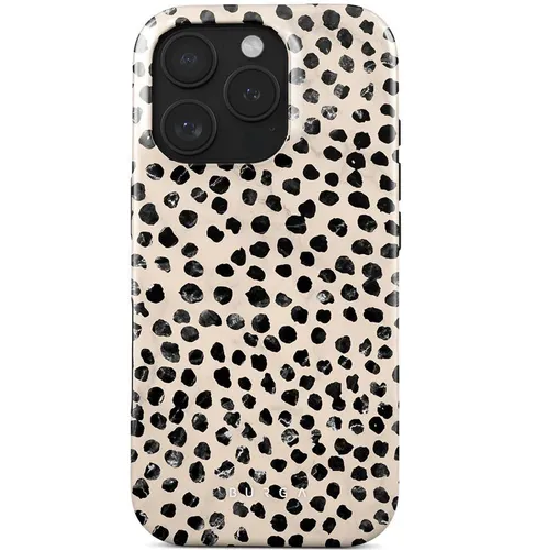 Burga Almond Latte Cover für iPhone 16 Pro - Handyhülle in Schwarz-Weiß, aus hochwertigem Silikon, bietet optimalen Schutz vor Kratzern und Stößen für dein Apple iPhone 16 Pro.