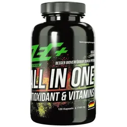 Zec+ All In One Antioxidants & Vitamins 120 Kapseln - Vitamine & Mineralien, glutenfrei und vegan - unterstützt Ihr Wohlbefinden mit einer umfassenden Nährstoffversorgung.