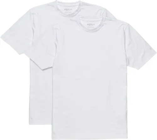 Marvelis Herren T-Shirt Body-Fit Jersey Weiß - Stylisches Herren T-Shirt im Body-Fit-Schnitt aus hochwertigem Jersey. Ideal für den Alltag und angenehm zu tragen. Pflegeleicht bei 60 °C, perfekt für bunte Wäsche.