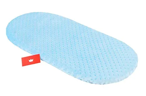 BABYLUX Spannbettlaken für Kinderwagen Stubenwagen Baby Spannbetttuch Wiege Stuben Bettlaken (4. Minky - Blau)