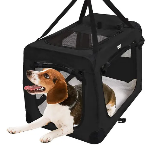 Melko Tiertransporttasche für Hunde und Katzen XL - Faltbare Tiertransporttasche mit 2 Ein- & Ausgängen, atmungsaktiv und ideal für Ausflüge, bietet Schatten und Kühlung für Ihren Hund.