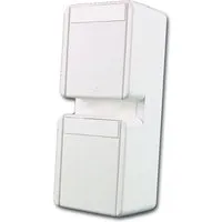 TEM Fontana Doppel Steckdose Vertikal Weiß 250V16A IP44