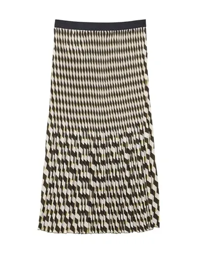 someday Damen Midirock ONORA URBAN, Plisseerock mit Gummibund in deep Green, Größe 42 - Röcke für Damen, stilvoller Plisseerock aus hochwertigem Recycled Polyester für hohen Tragekomfort und vielseitige Kombinationsmöglichkeiten.