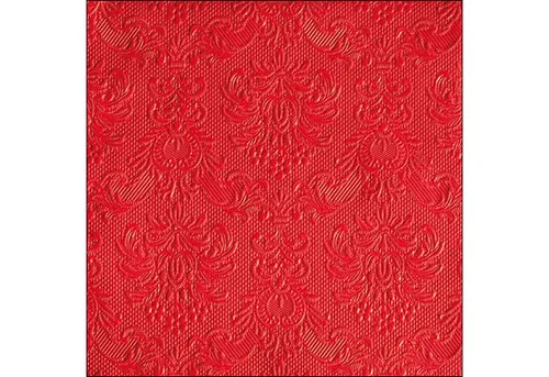 Ambiente Luxury Paper Products Papierserviette, Servietten Papier 33x33cm Elegance geprägt 15 Stück Rot