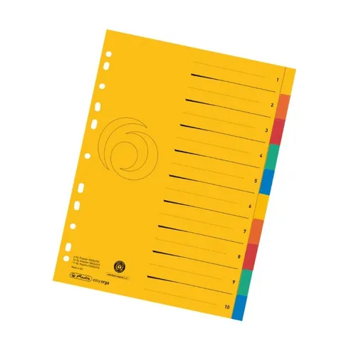 HERLITZ KARTONREGISTER A4 10-TEILIG XXL NEU OVP
