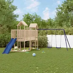 vidaXL Spielturm aus massivem Kiefernholz - Biete deinen Kindern mit diesem stabilen Spielturm aus Kiefernholz unzählige Abenteuer im eigenen Garten! Mit Plattform, Rutsche, Schaukeln und Sandkästen für grenzenlosen Spielspaß.