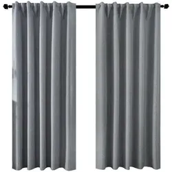 Gardinenbox Vorhang Grau 140x175 cm, Oeko-Tex® Standard 100 - Hochwertiger Verdunkelungsvorhang in Grau, ideal für Schlafzimmer und Medienräume. Bietet 100% Verdunkelung für optimale Lichtkontrolle und eine gemütliche Atmosphäre. Pflegeleicht und vielseitig in der Aufhängung.